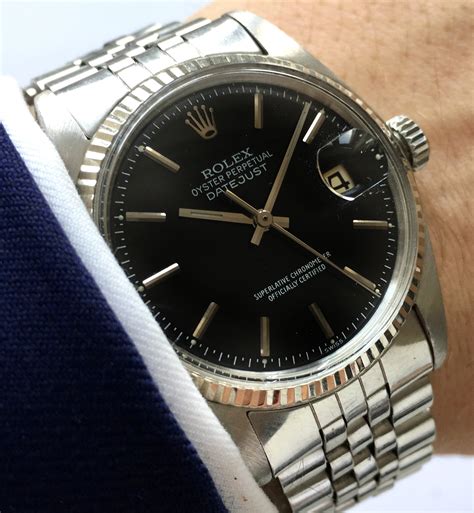 vintage rolex datejust black